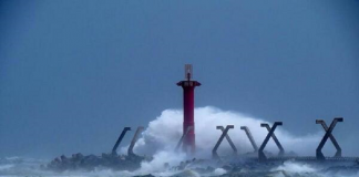 Con rachas de 100 km/hr llega Frente Frío 10 entre Veracruz y Coatzacoalcos