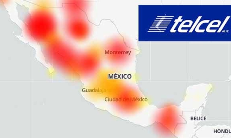 Caida de la red de voz de Telcel en el sureste de México y los datos están intermitentes