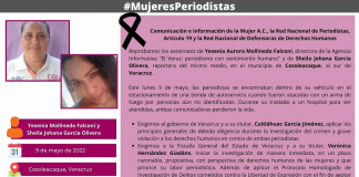 Mujeres Periodistas y defensoras reprueban asesinato de Yesenia y Sheila en Veracruz