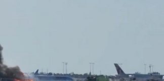 Un avión se incendia tras aterrizaje en Aeropuerto Internacional de Miami. #Video