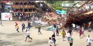 Tragedia en Colombia al desplomarse gradas en plaza de toros.