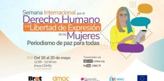 Inicia Semana Internacional por el Derecho Humano a la Libertad de Expresión de las Mujeres