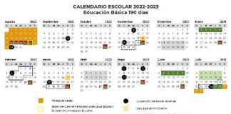 Este el calendario escolar 2022-2023 de Educación Básica y Normal