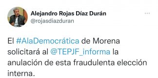 Están arrastrando a #Morena a su degradación moral y política: Alejandro Rojas Díaz Durán
