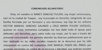 Víctima de presunto abuso aclara denuncia contra José Manuel Pozos, hijo de alcalde de Tuxpan.