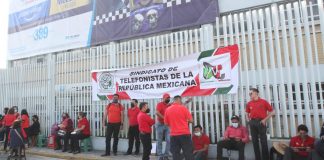 Trabajadores de Telmex se van a paro por violaciones a su contrato colectivo.