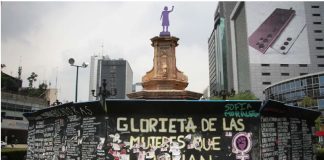 Piden a la CDHCM protección para Glorieta de las Mujeres que Luchan .
