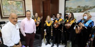 Recibe Alcalde a representantes de las tunas femeniles de Almería y Valencia #Xalapa