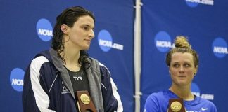 Nadadora Riley Gaines reclamó tener que cambiarse en mismo vestidor que Lia Thomas