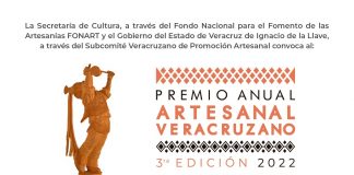 Anuncian tercer Premio Anual Artesanal Veracruzano 2022 para septiembre