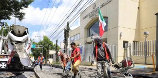 Avanzan trabajos de pavimentación en Arco sur .