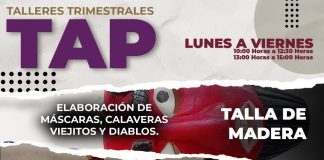 Aprovecha los talleres de orfebrería, alfarería, madera y cartonería que el TAP tiene para ti .b