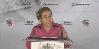 Según senadora de Morena hablar de violencia es terrorismo verbal.