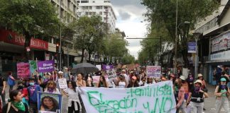 Protestan en Ecuador por feminicidio de María Belén Bernal y 206 muertes violentas de mujeres en 2022