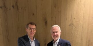 Santiago creel se reúne con Alberto Núñez Feijoó, Presidente del Partido Popular.