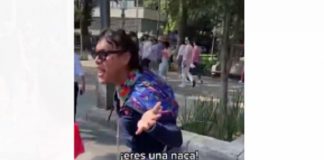 Captan a Diputada de Morena agrediendo a manifestantes en marcha pro INE