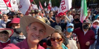 El sujeto mas representativo de lo que ha sido la 4t, presente en la marcha