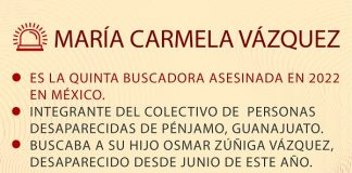 Maria Carmela N, quinta madre buscadora asesinada en 2022 en México .