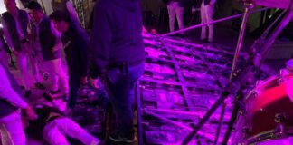 Integrante de Banda Tres Ríos, herido tras ser aplastado por pantalla LED