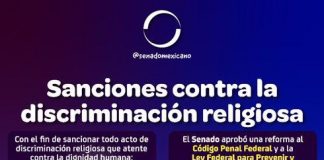 Ya hay sanciones contra la discriminación religiosa @senado mexicano