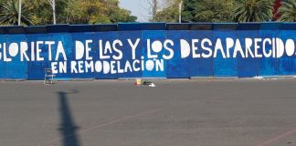 Borran «acciones de la memoria» en Glorieta de las y los desaparecidos .