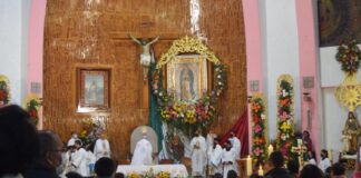 Arriban miles a la Basílica menor de Xalapa a celebrar a la Virgen de Guadalupe
