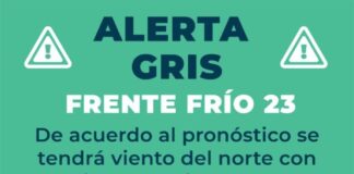 Alerta gris por Frente frío en el puerto de Veracruz .