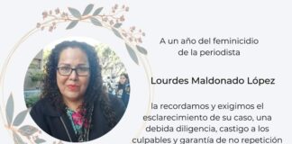 A un año del crimen impune de Lourdes Maldonado mujeres periodistas piden #justicia