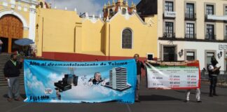 Telefonistas se manifiestan contra modificación de su contrato colectivo #Veracruz