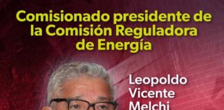 Leopoldo Vicente Melchi García es designado como comisionado presidente de la  @CRE_Mexico