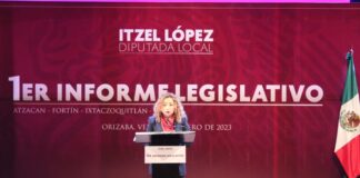 Diputada Itzel López rinde su primer informe legislativo.