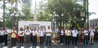 Participa Presidente Juan Martínez Flores en el acto cívico por el 55 Aniversario de la Fundación del Sistema de Telesecundarias #Córdoba