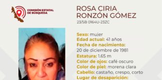 Buscan a Rosa Ciria. Apoya a encontrarla con un RT.