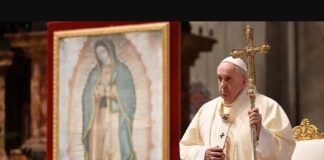 Papa Francisco pide a mexicanos evitar que ideologicen a la Virgen de Guadalupe.