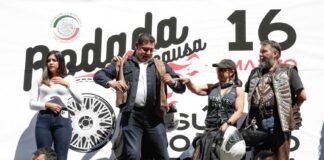 Alejandro Armenta da banderazo de salida a movimiento de motociclistas “Rodada con Causa”