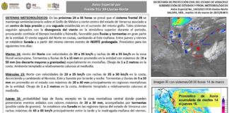 Alistan Alerta Gris para Veracruz Por Frente Frío 39 .