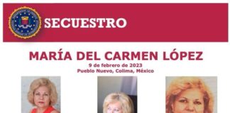 Otra mujer estadounidense fue plagiada, ahora en Colima alerta FBI .