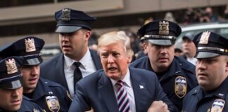 Rompieron internet las fotos de IA del arresto de Trump.