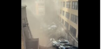 Colapsa un estacionamiento tras explosión en el Bajo Manhattan, Nueva York #Video