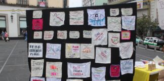 Recuerdan y nombran a las víctimas de feminicidio en Veracruz .