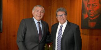 Ricardo Monreal y Adán Augusto López analizan agenda legislativa en último tramo del periodo ordinario .