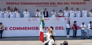 Congreso del Estado, presente en el Desfile del 1 de Mayo .