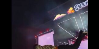 Se viraliza momento en que Eduin Caz se avienta al público y cae al piso .