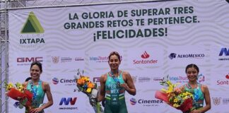 Triatletas se apoderan del podio en Copa Continental en Ixtapa .