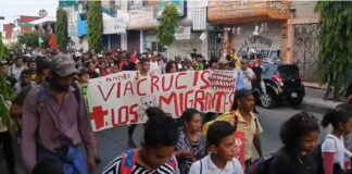 CNDH acompaña caravana migrante que salió de Tapachula Chiapas