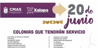 #AVISO Estas son las colonias donde habrá agua este 20 de junio. #NoSeDejeSorprender #Xalapa