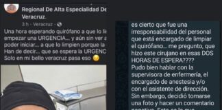 Médico veracruzano exhibe deficiencias de Quirófanos en Hospital de Especialidades .