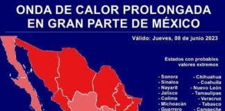 Fin de semana con temperaturas extremadamente calurosas en varios estados de México.