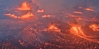 Nueva fase eruptiva del Kilauea arroja flujos de lava en más islas de Estados Unidos .