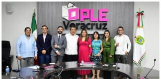 Consejero del INE se reúne con integrantes del Consejo General del OPLE Veracruz
